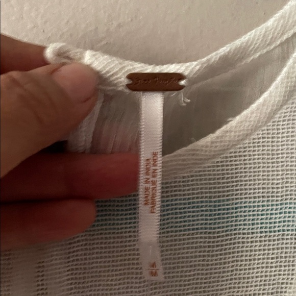 Free People White and Gray Long Sleeve Dress - Picture 3 of 10